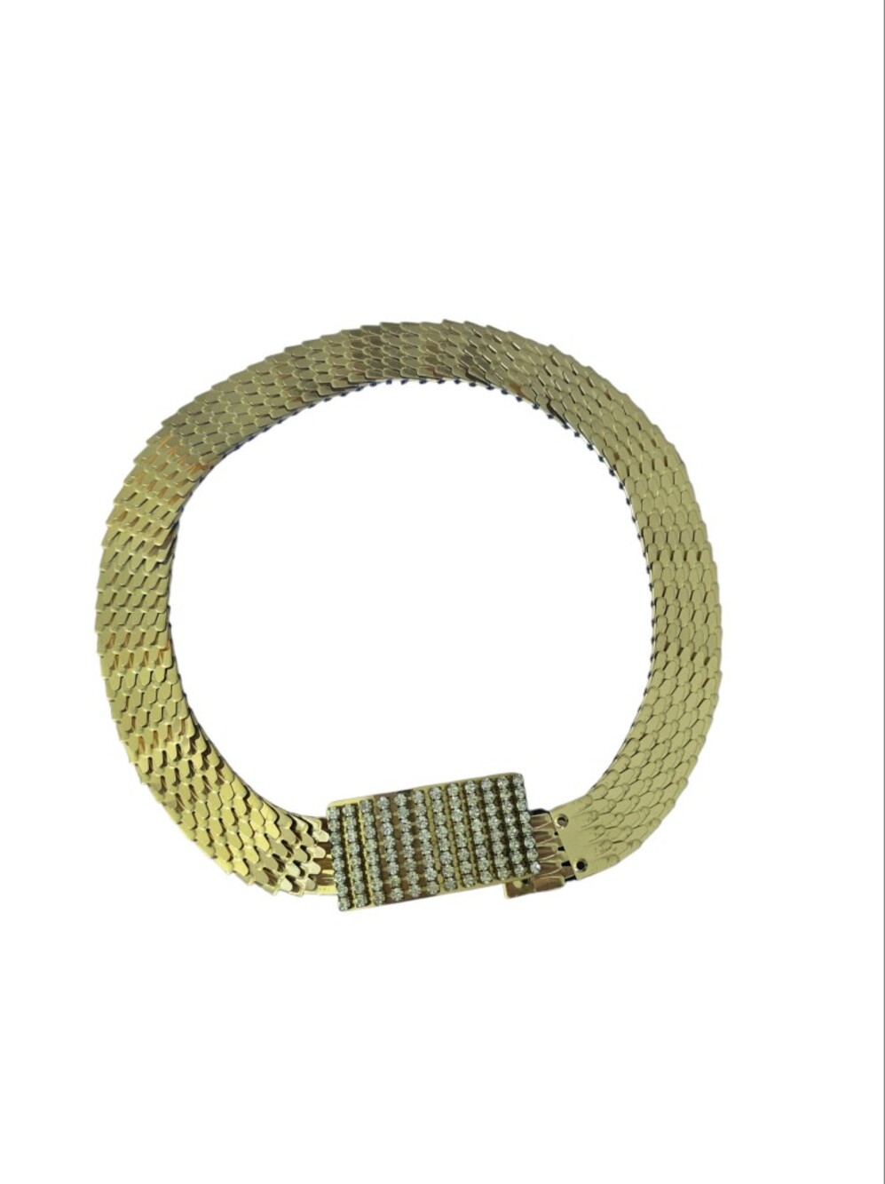 Vintage Gold Crystal-Accented Stretch BELT